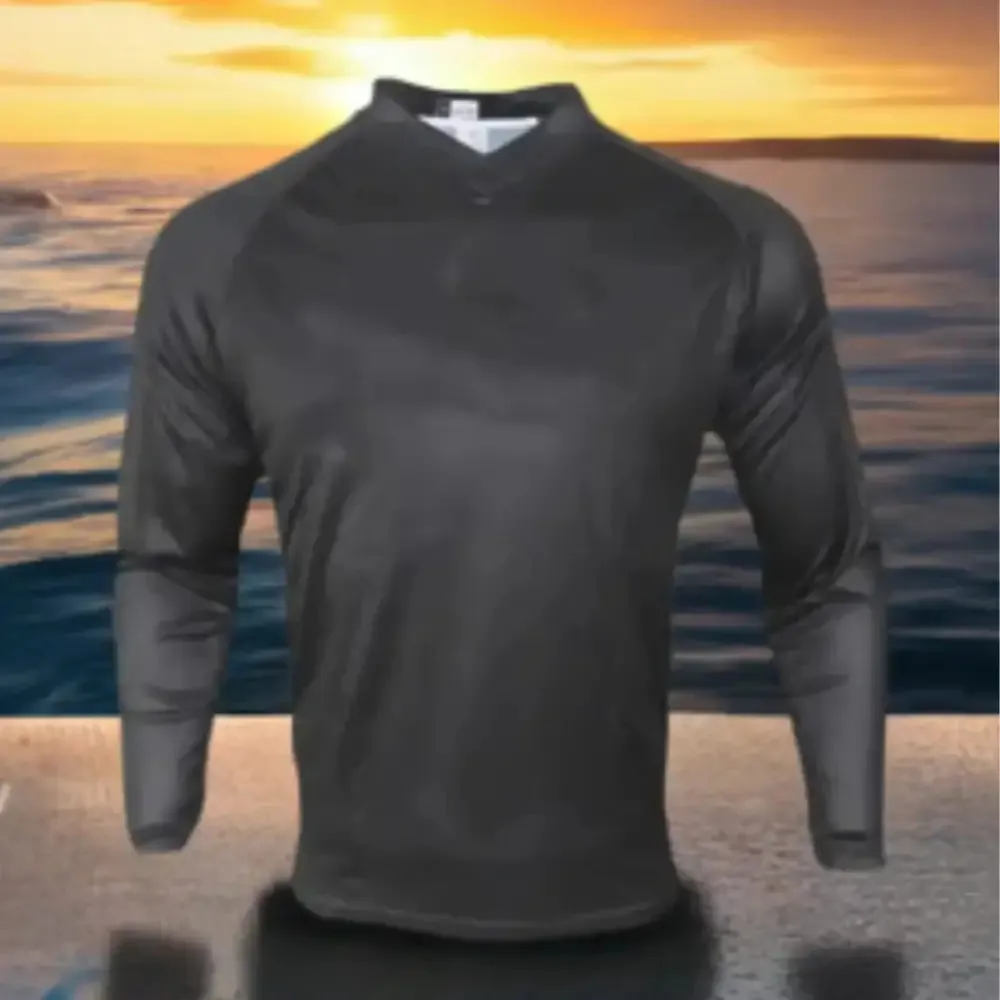 2024 Long Sleeve Fishing Shirts -Black