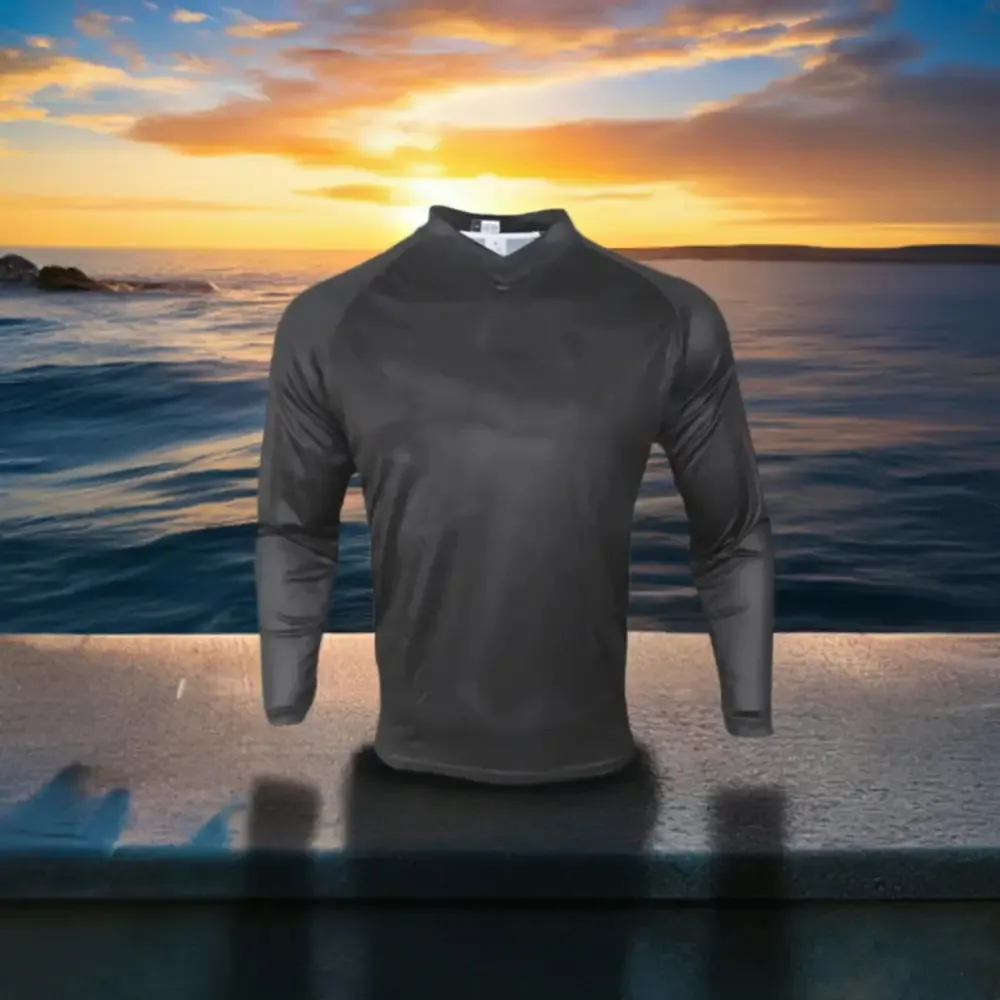 2024 Long Sleeve Fishing Shirts -Black