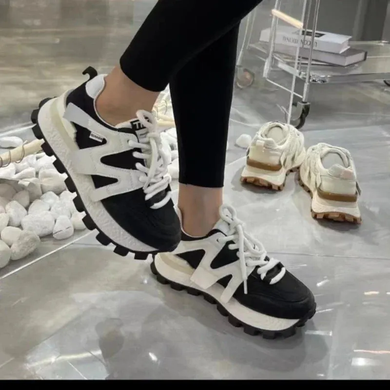 2024 Premium Women’s Leather Sneakers | Breathable, Comfortable Casual & Outdoor Running Shoes