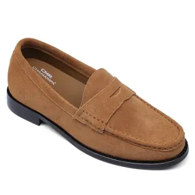 5 CM / 1.95 Inches CMR CHAMARIPA Men's Beige Suede Height Enhancing Loafers – Handmade Elegance