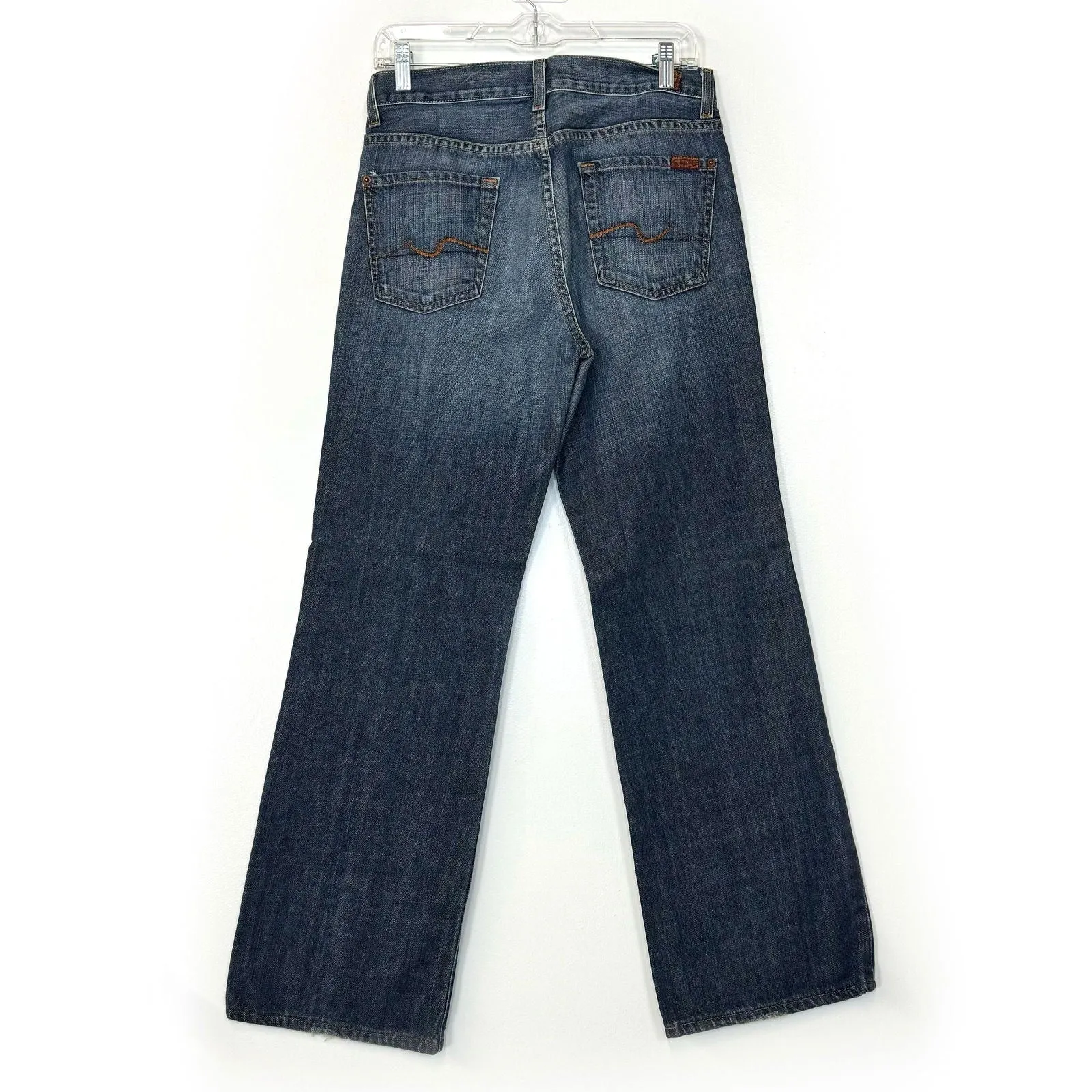 7 For All Mankind Mens Relaxed Button-Fly Jeans – Comfortable Fit for Everyday Wear – Available in Blue – Size 29x31