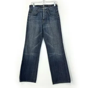 7 For All Mankind Mens Relaxed Button-Fly Jeans – Comfortable Fit for Everyday Wear – Available in Blue – Size 29x31