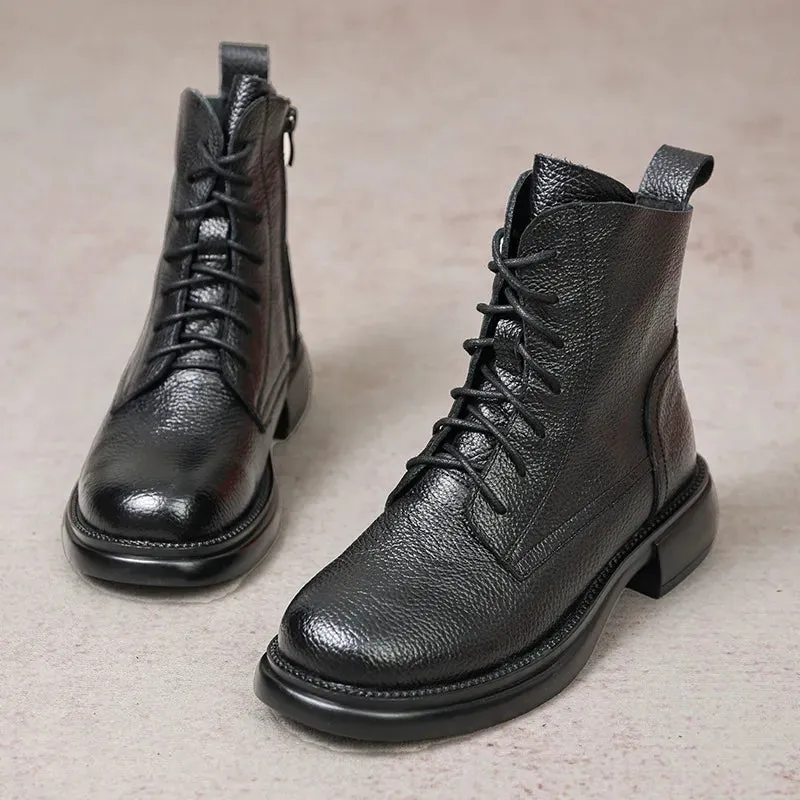 Ankle Boots Genuine Leather - Bia