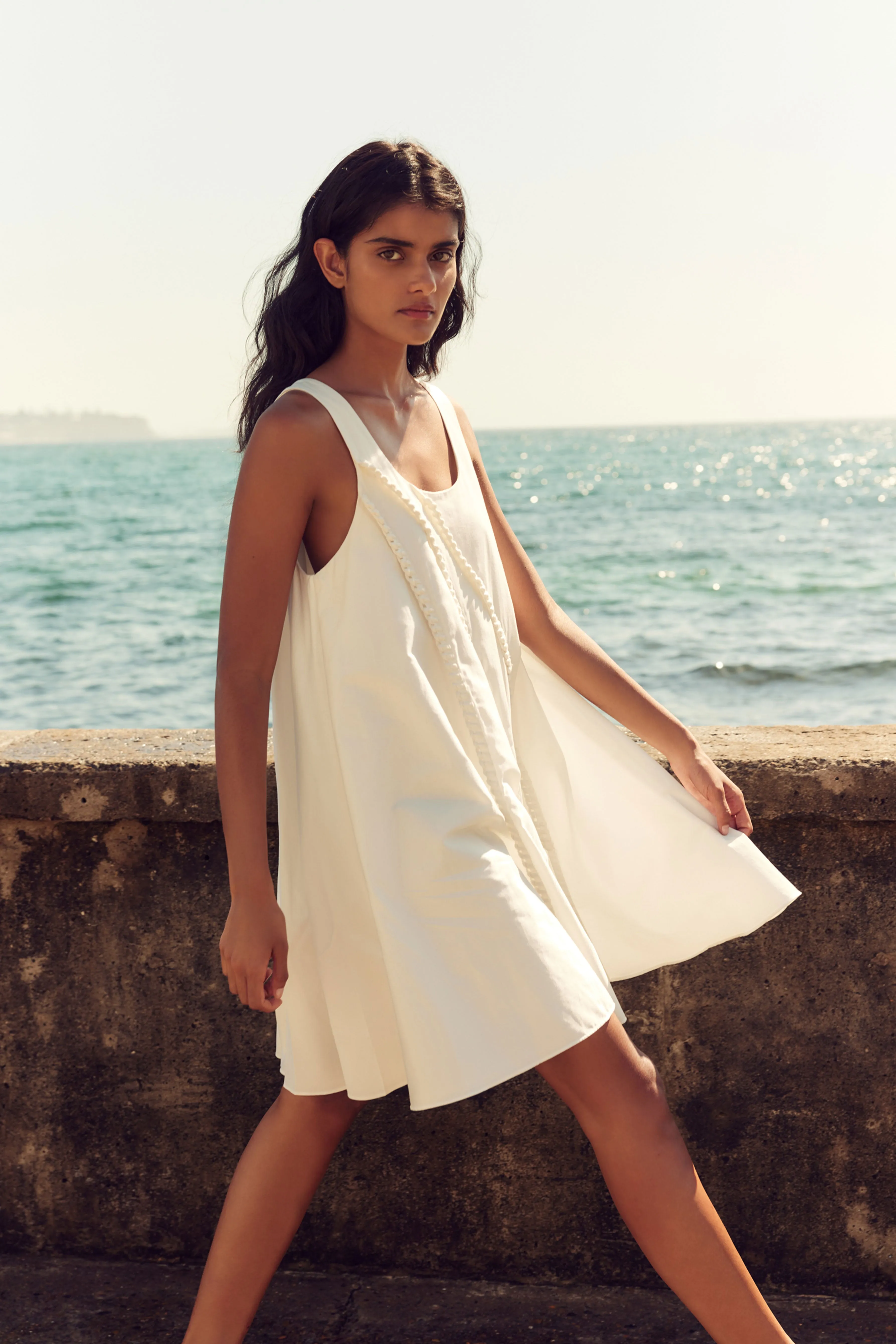 Asta Whipstitch Mini Dress