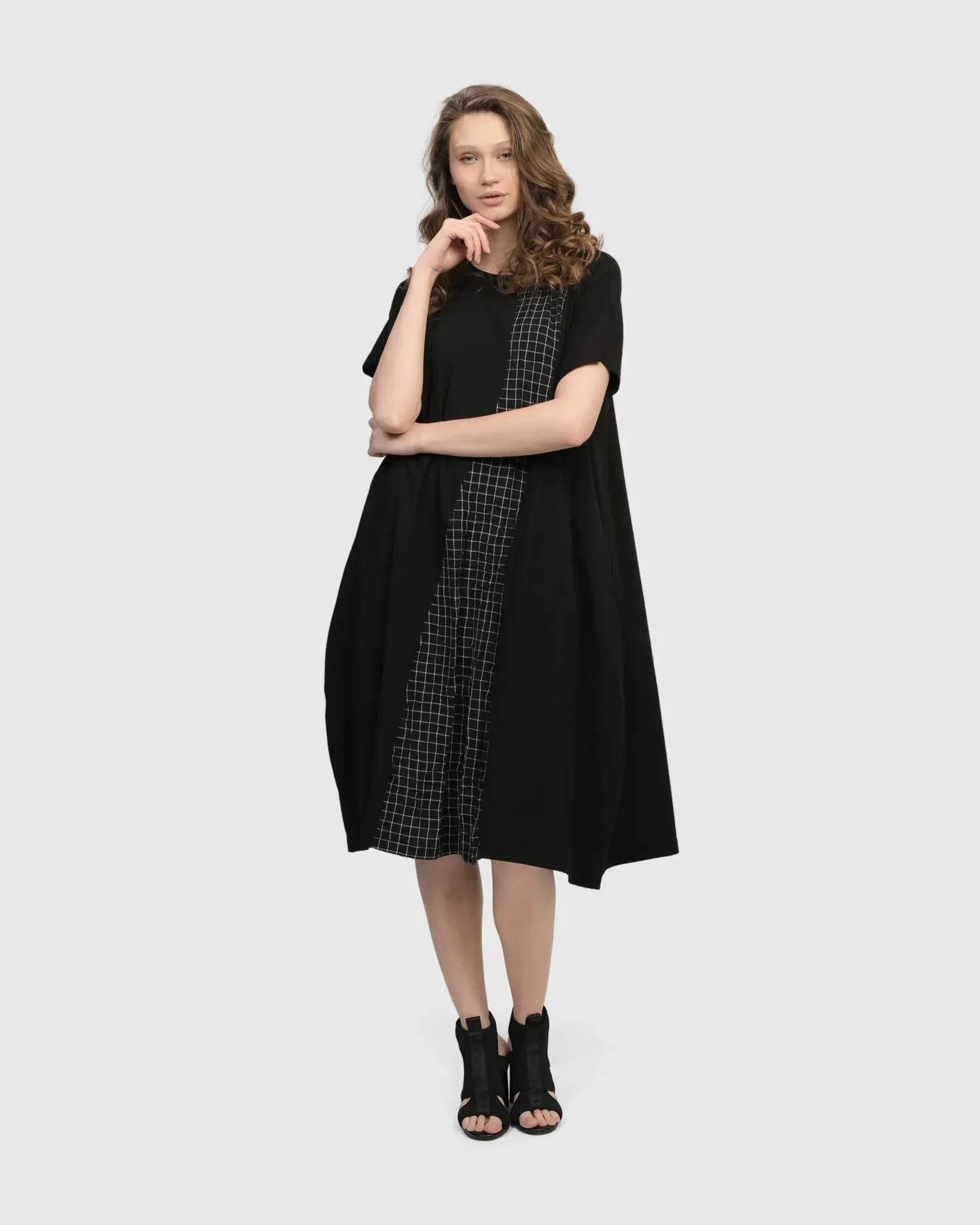 Athena Relaxed Cocoon Dress, Net