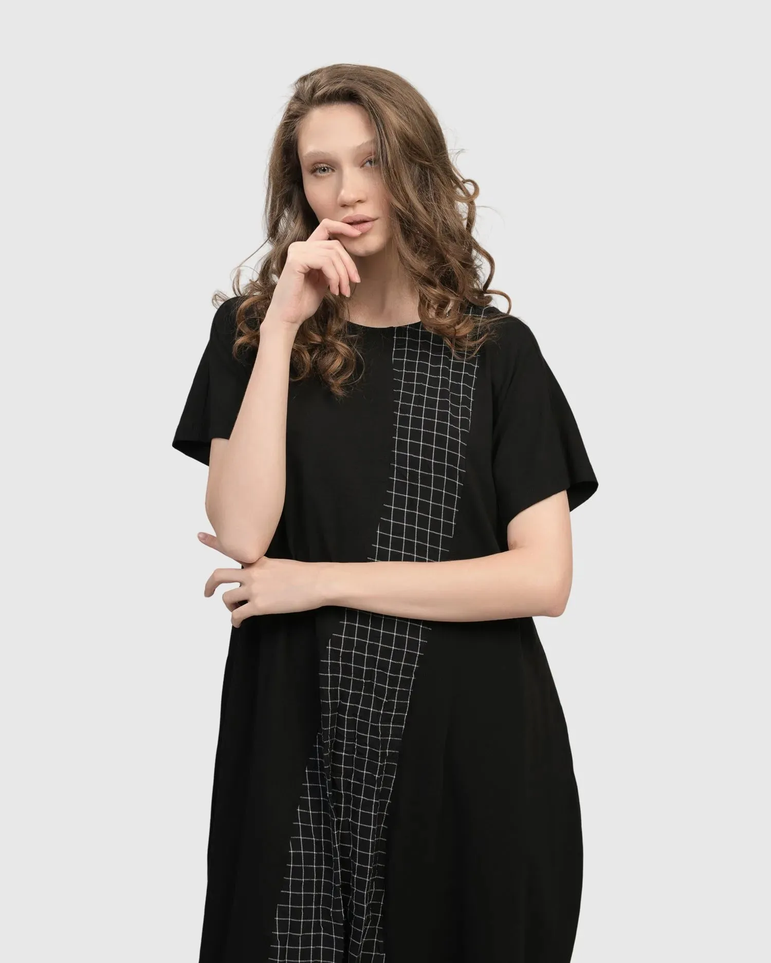 Athena Relaxed Cocoon Dress, Net