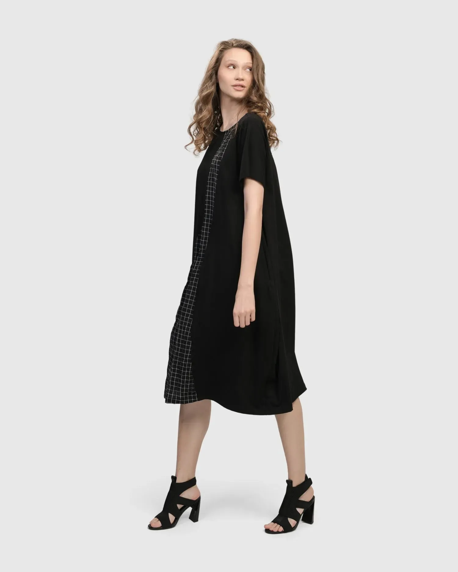 Athena Relaxed Cocoon Dress, Net