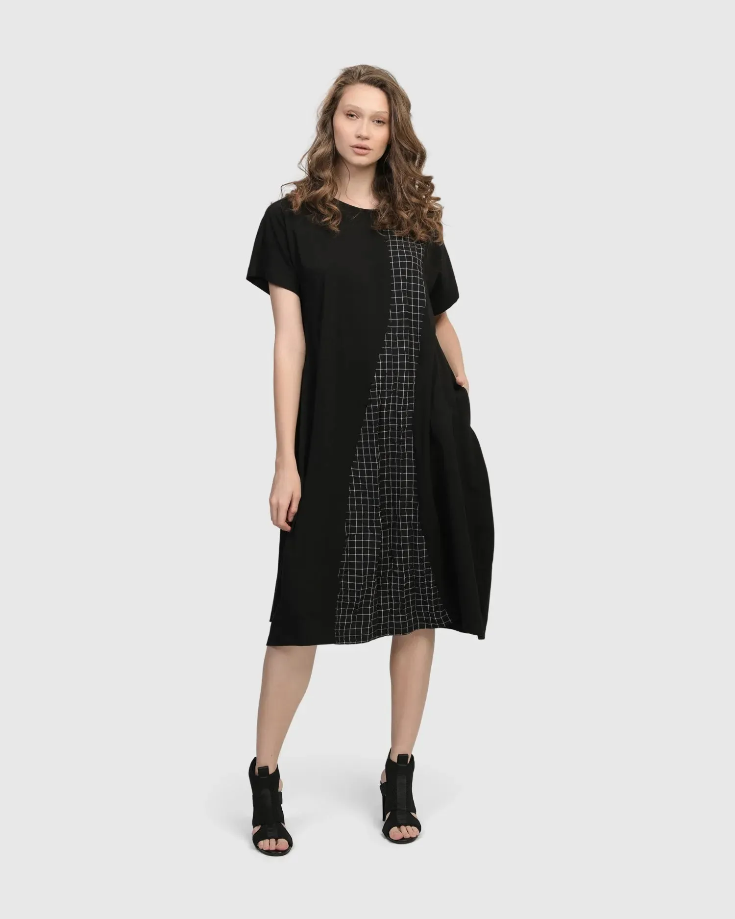 Athena Relaxed Cocoon Dress, Net