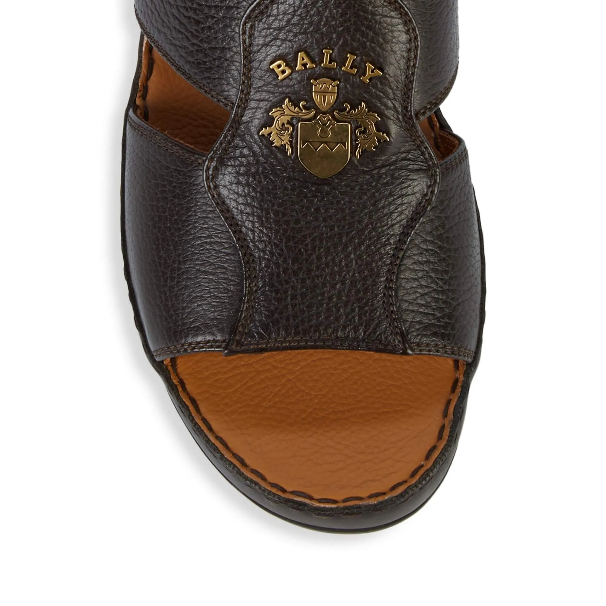 Bally Hakman Mens Safari Grained Leather Sandals US 9 MSRP $625