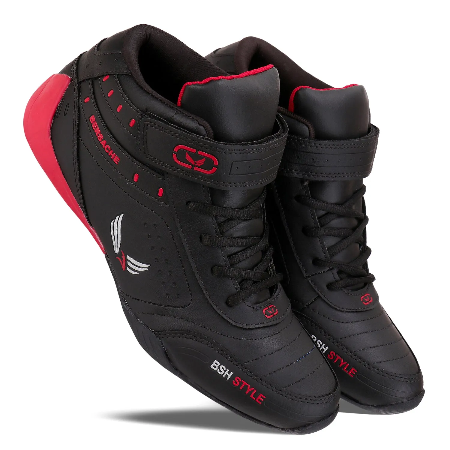 Bersache Lightweight Casual Sneaker Shoes For Men Black-9020