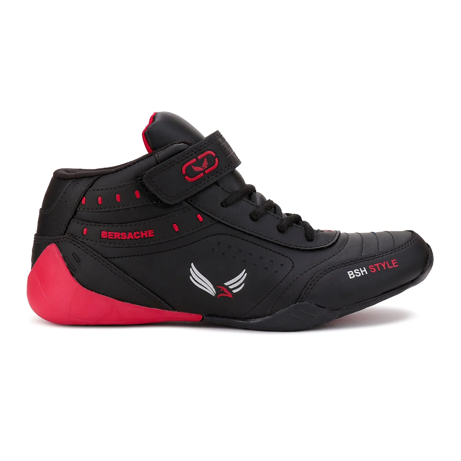 Bersache Lightweight Casual Sneaker Shoes For Men Black-9020