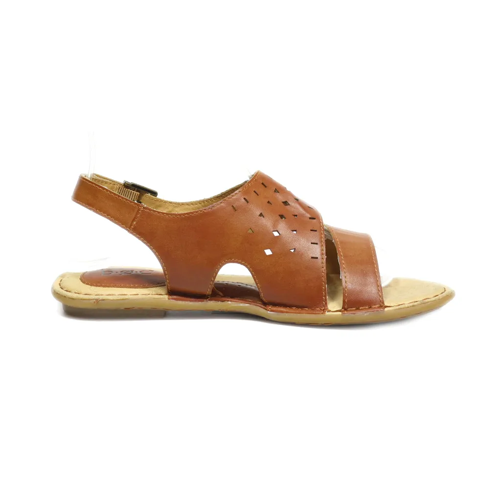 B.O.C Flat Sandals Leather Brown Colour For Women