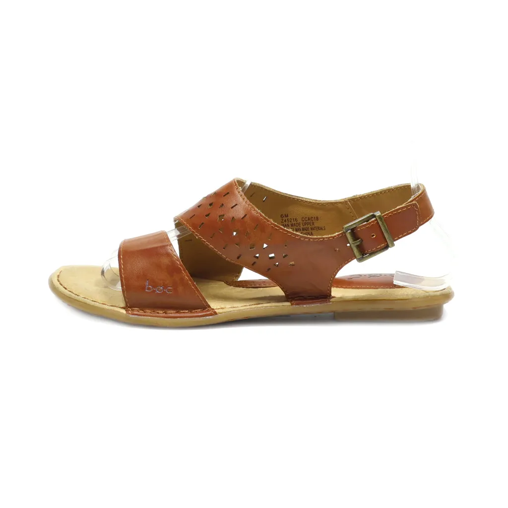 B.O.C Flat Sandals Leather Brown Colour For Women