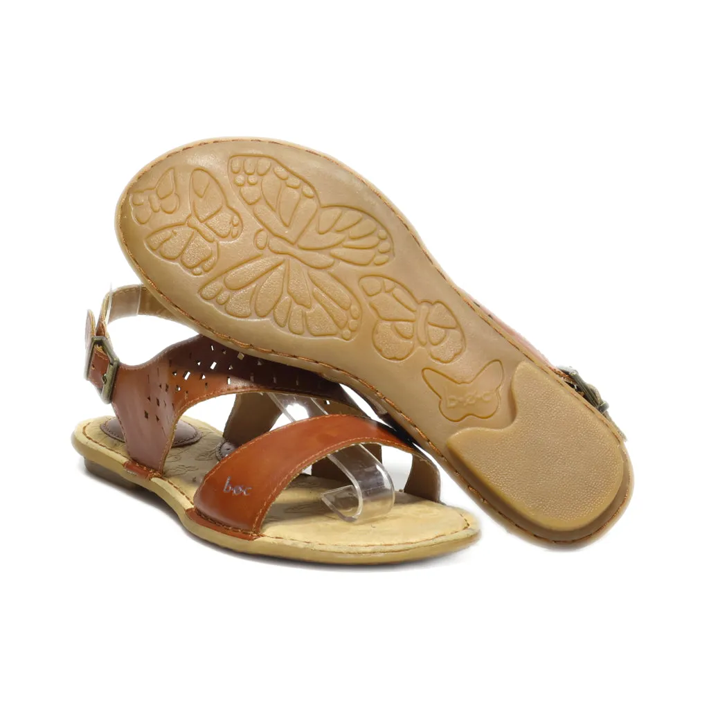 B.O.C Flat Sandals Leather Brown Colour For Women