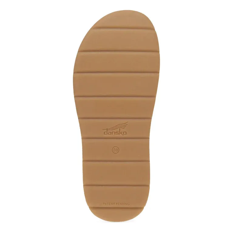 Bridget Platform Cork Sandal in Suede Lime