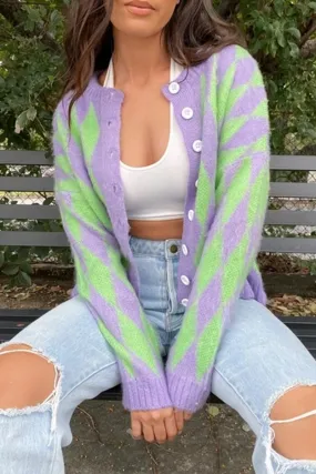 Casual Geometric Buckle Tops Sweater