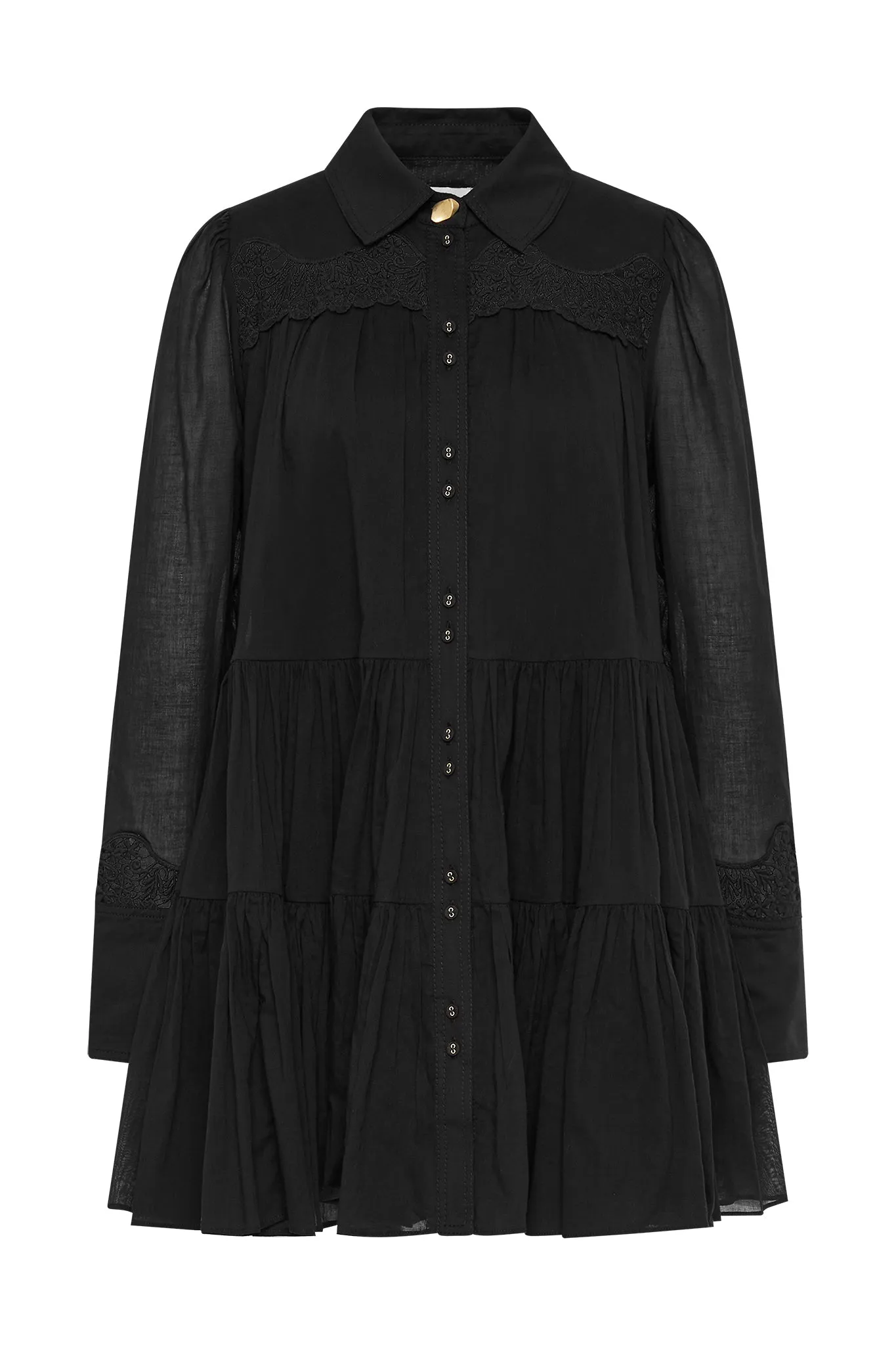 Charmer Lace Trim Mini Dress