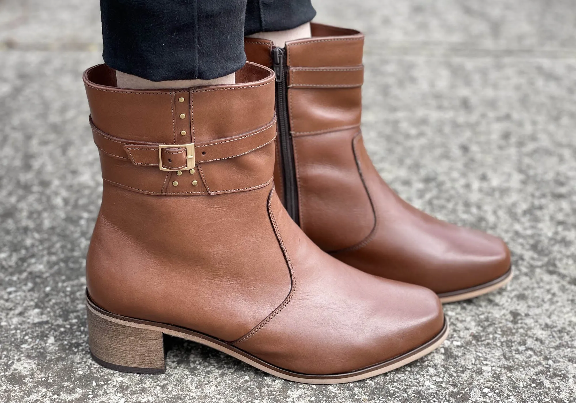 Comfortshoeco Bess Womens Leather Comfortable Boots Made In Brazil