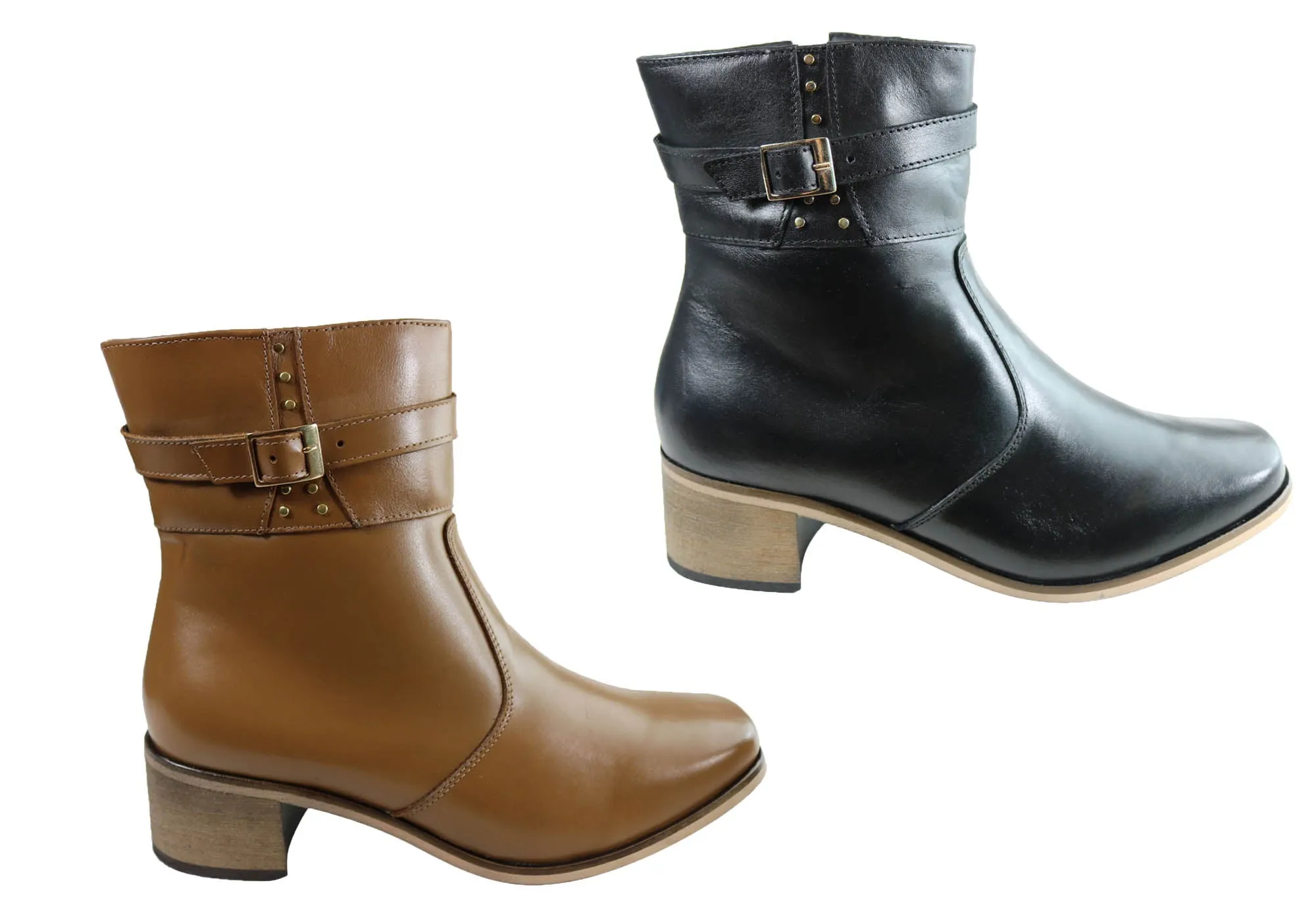 Comfortshoeco Bess Womens Leather Comfortable Boots Made In Brazil