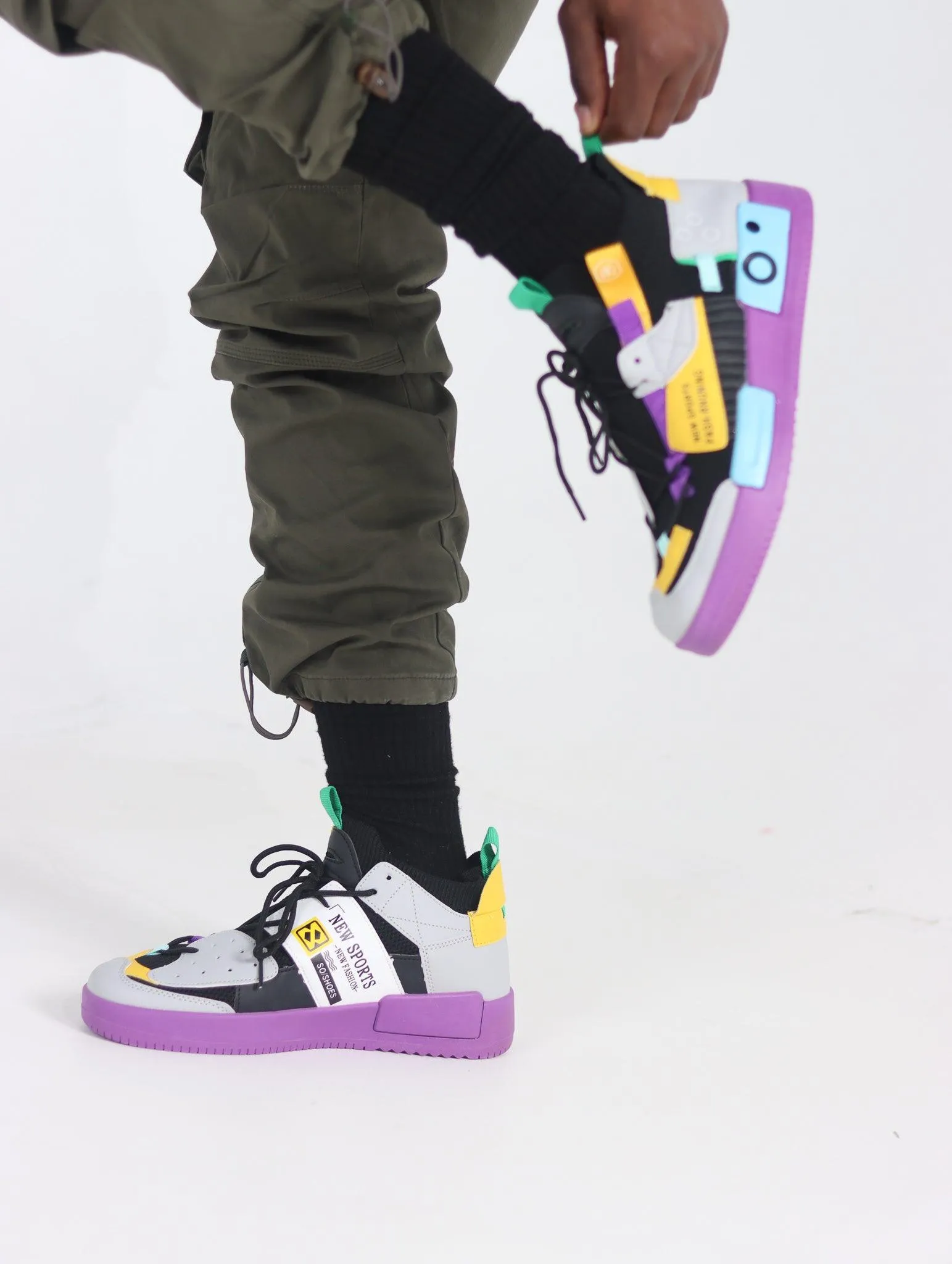 DON Men's Casual Tennis Trainer Sneakers