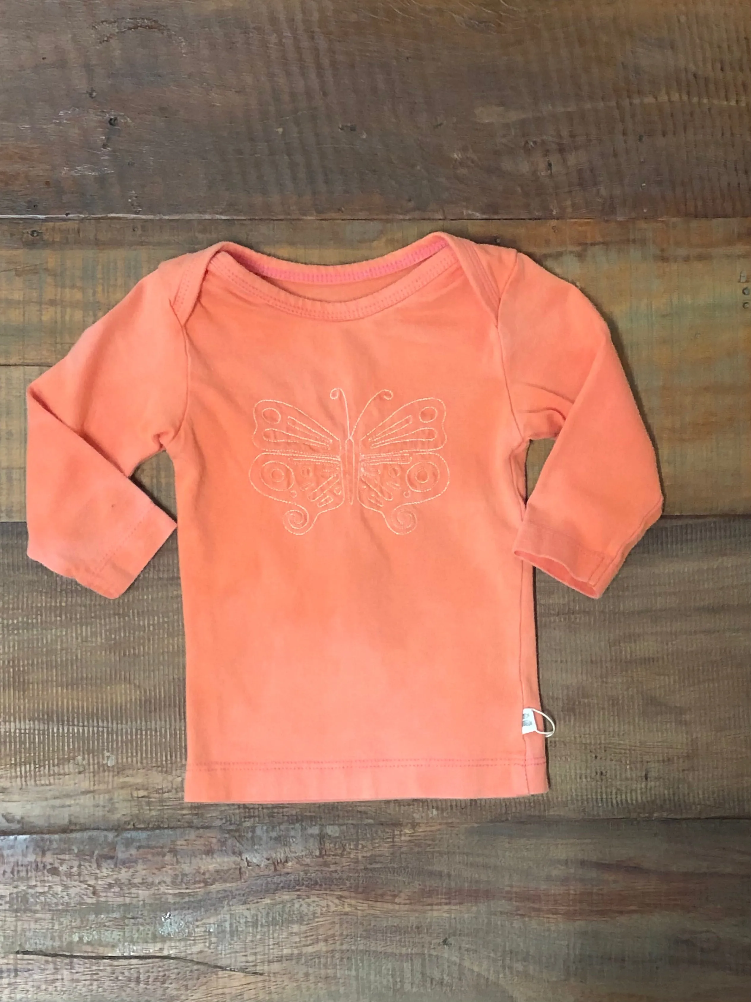 Embroidered Butterfly Baby Tee