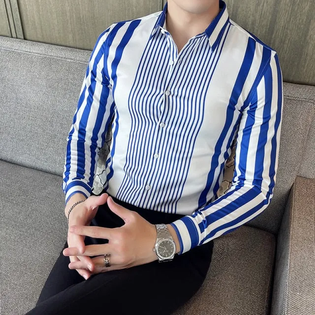 Fashion Striped Formal Dress Shirts