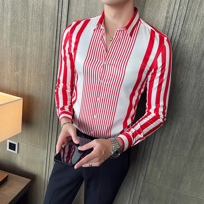 Fashion Striped Formal Dress Shirts