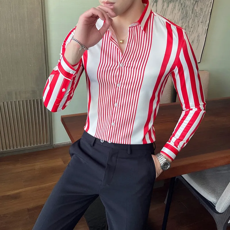 Fashion Striped Formal Dress Shirts