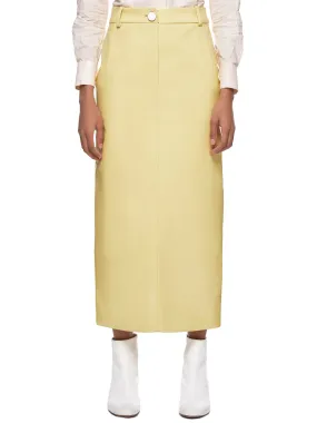 Glossy Maxi Skirt (RR008-YELLOW)