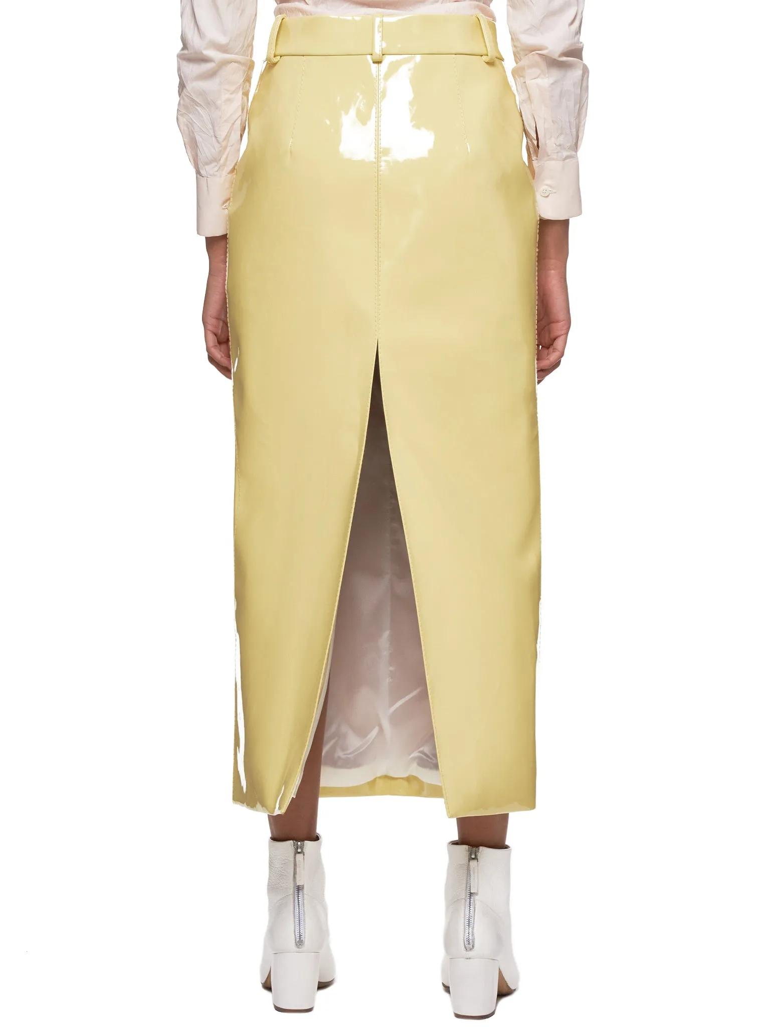 Glossy Maxi Skirt (RR008-YELLOW)