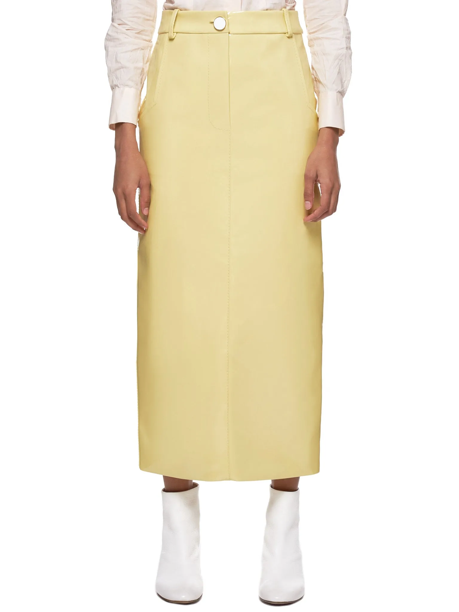 Glossy Maxi Skirt (RR008-YELLOW)