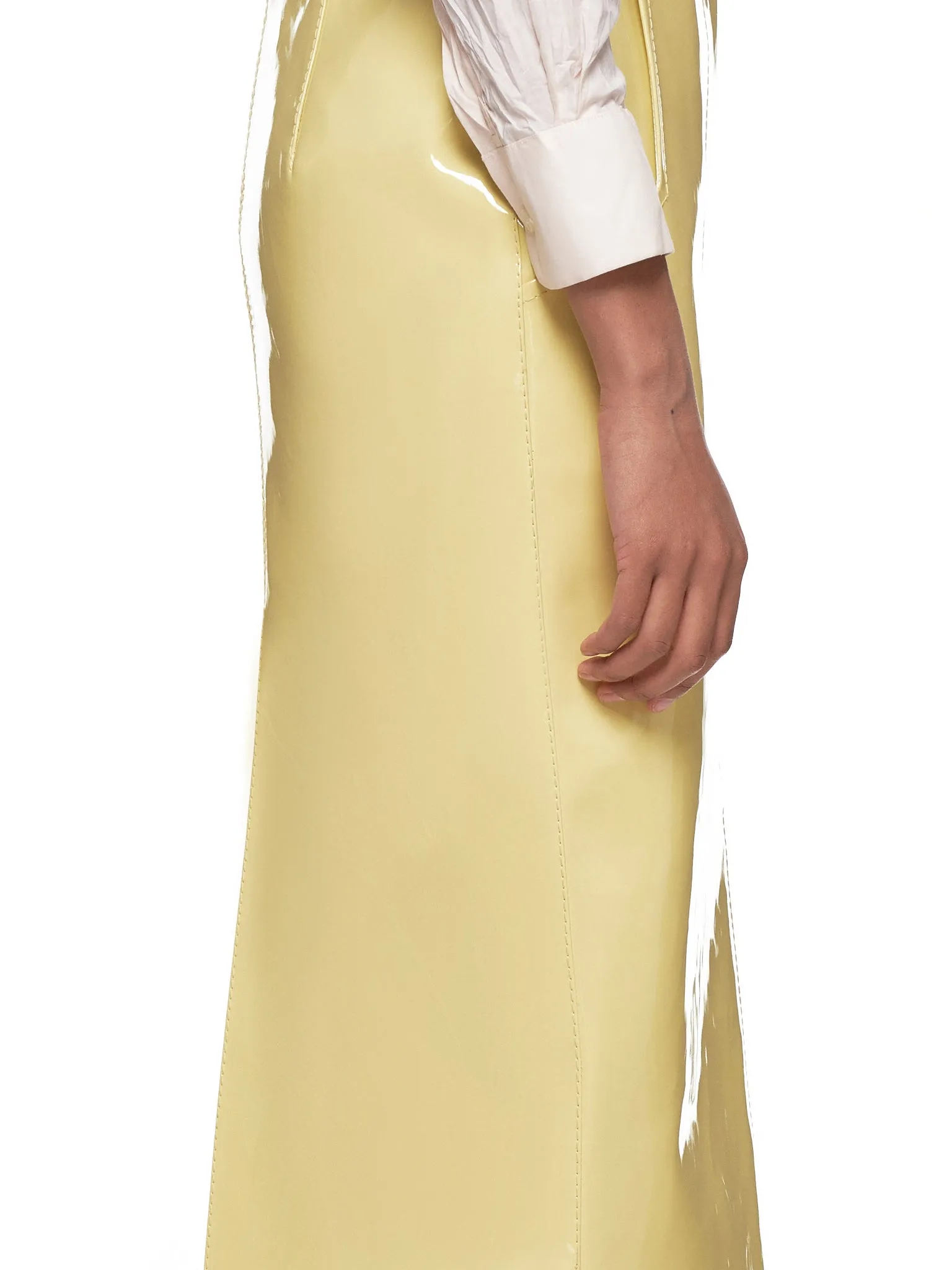 Glossy Maxi Skirt (RR008-YELLOW)