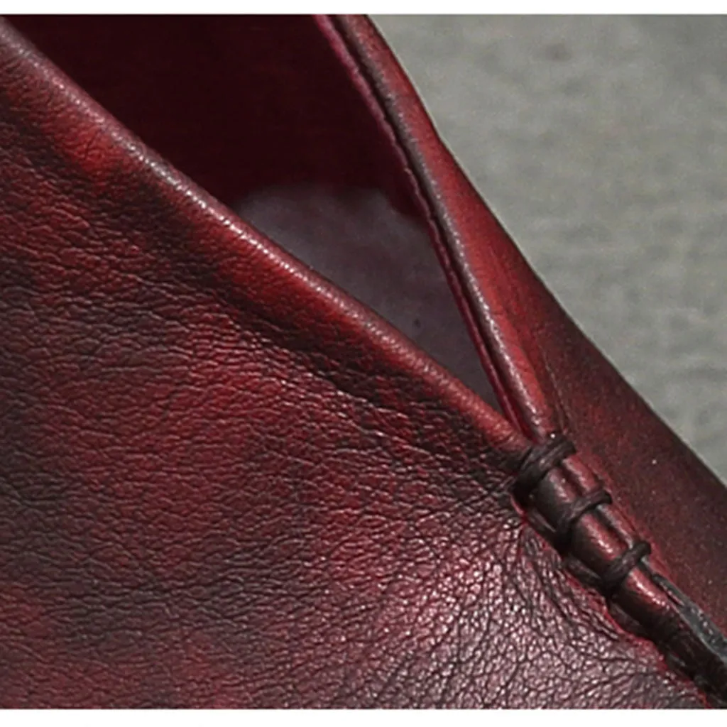 Handmade Soft Leather Comfortable Retro Flat Boots
