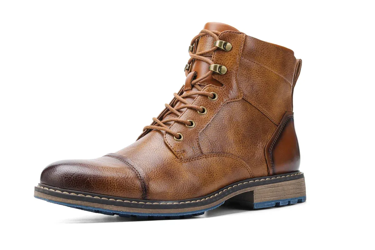 Hnzxzm Size 7~13 Retro Men Boots Fashion Comfortable  Spring Leather Boots
