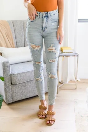 Judy Blue No Limits Destroyed Tummy Control Skinny Jeans