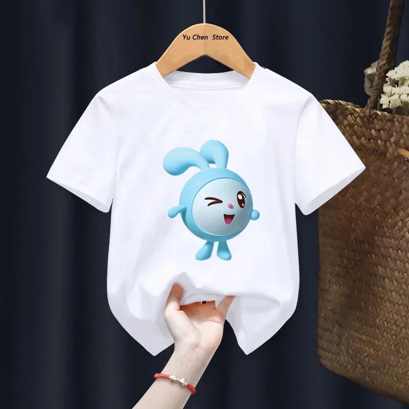 Kawaii BabyRiki T-shirts Boys Girls Cartoon Tshirt Clothes Summer Short Sleeve Kids T shirt BabyRiki For Children Gift tshirt