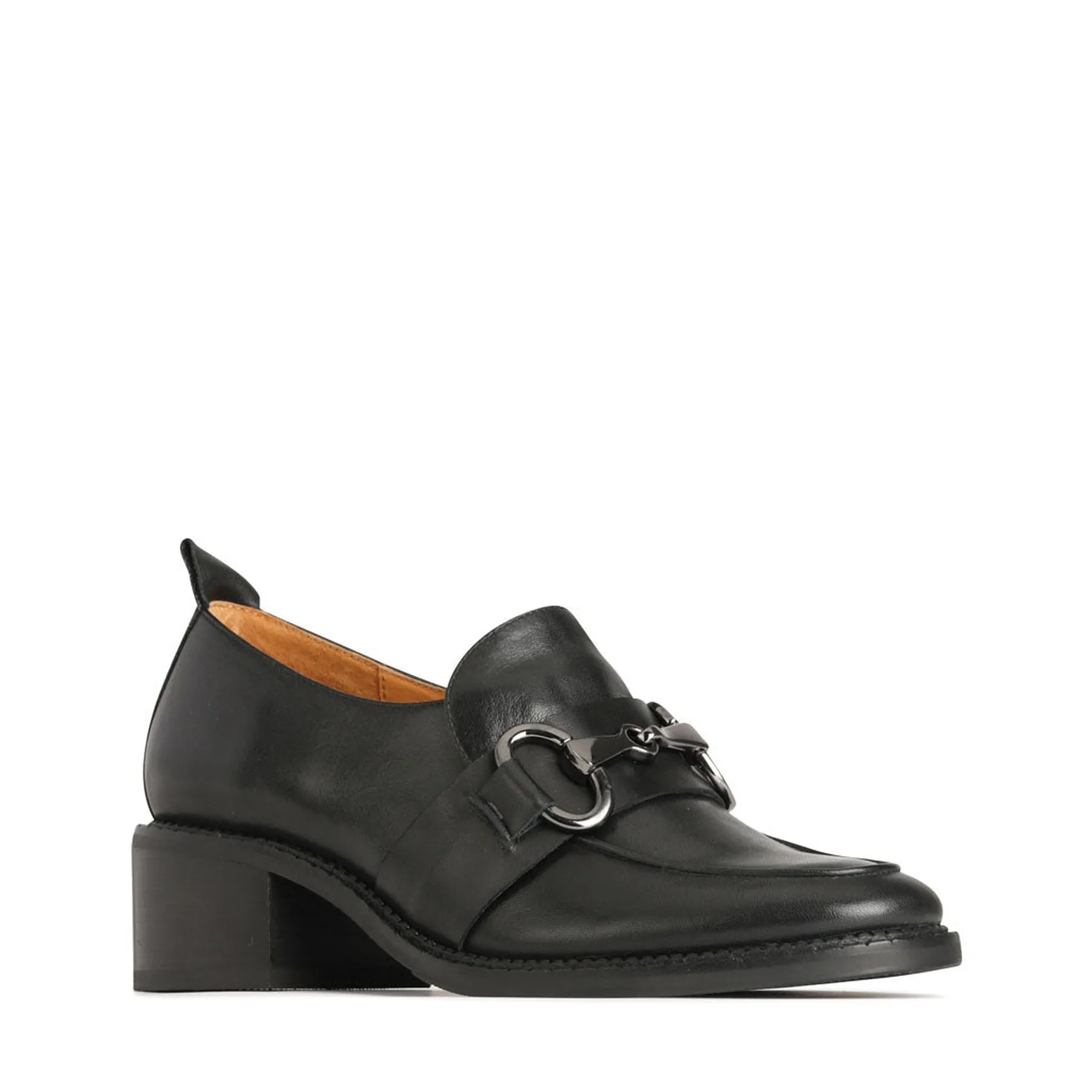 KEILY LEATHER HEEL LOAFERS