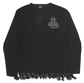 LIFTED ANCHOR KNITTED CREWNECK BLACK - LASP24-51