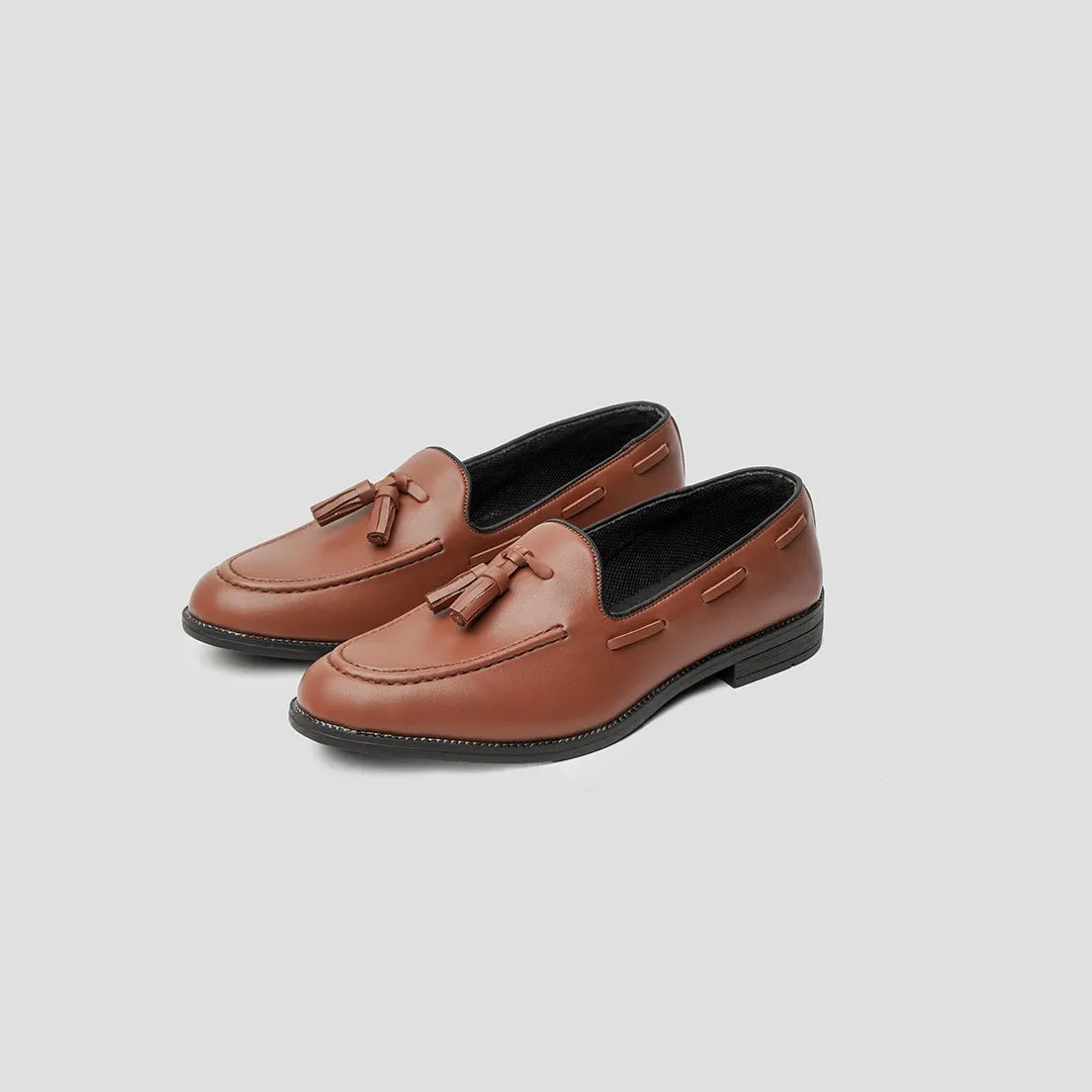 Loafers Slippers Cognac RL Series