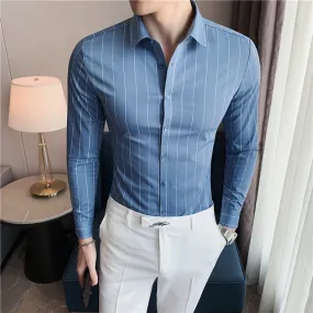 Long Sleeve Striped Formal Shirts