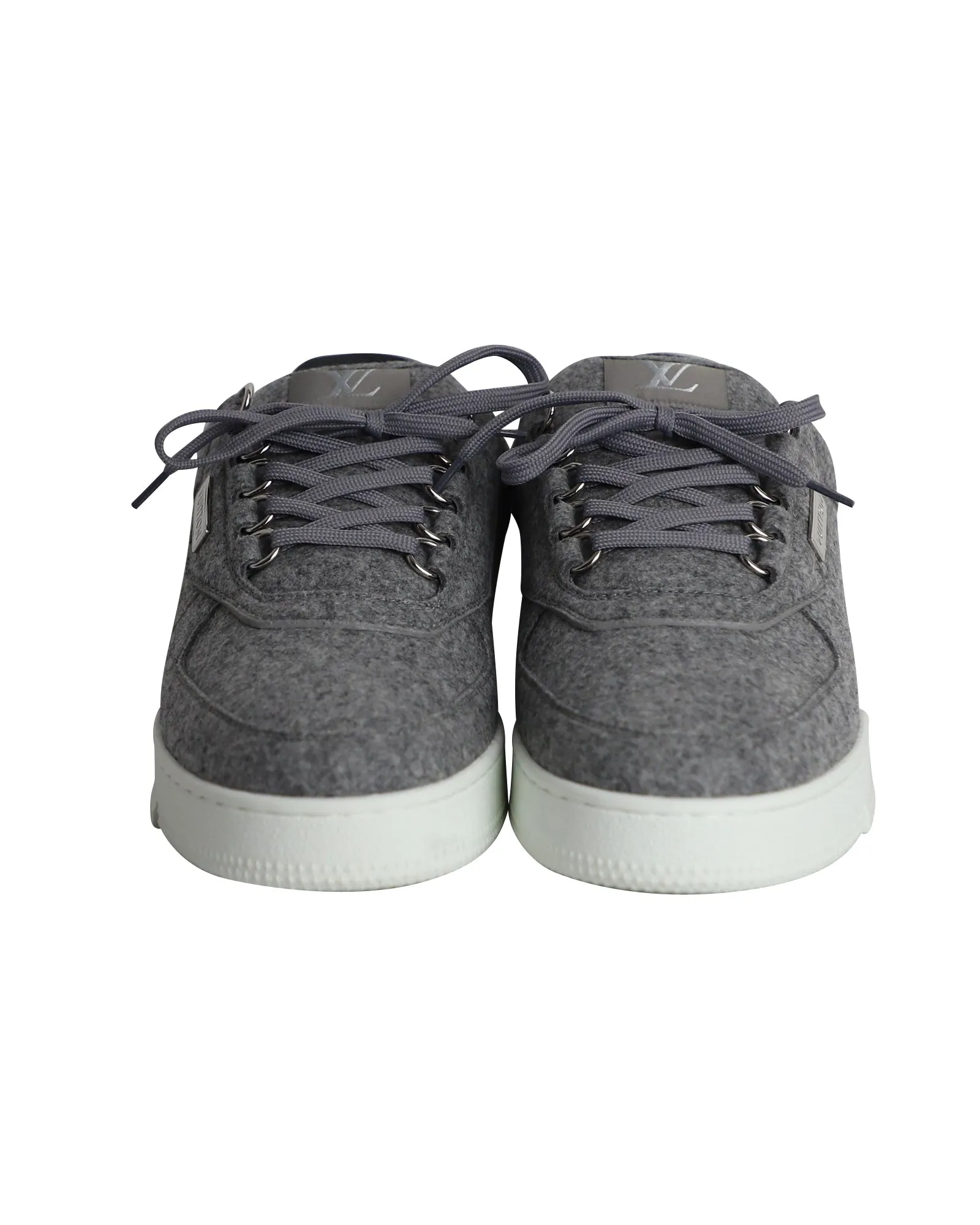 Louis Vuitton Low Top Sneakers in Grey Wool