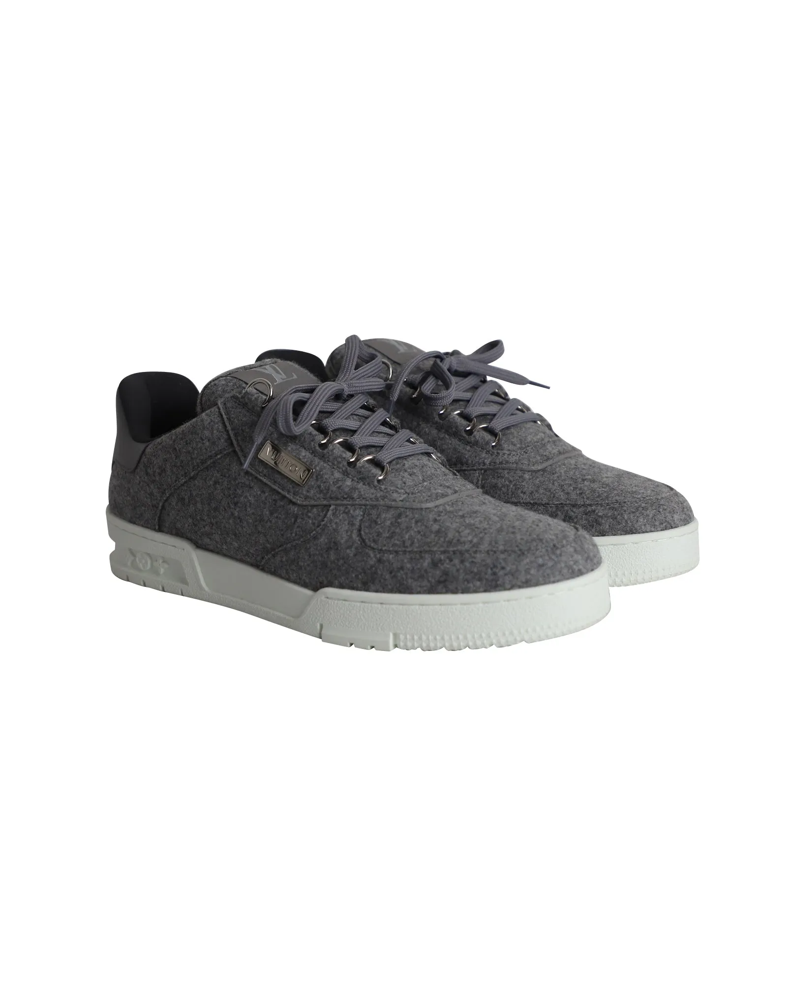 Louis Vuitton Low Top Sneakers in Grey Wool