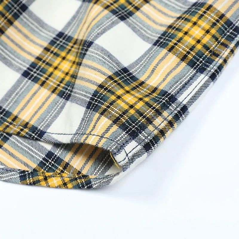 Men's Autumn Long Sleeved Cotton Plaid Shirt