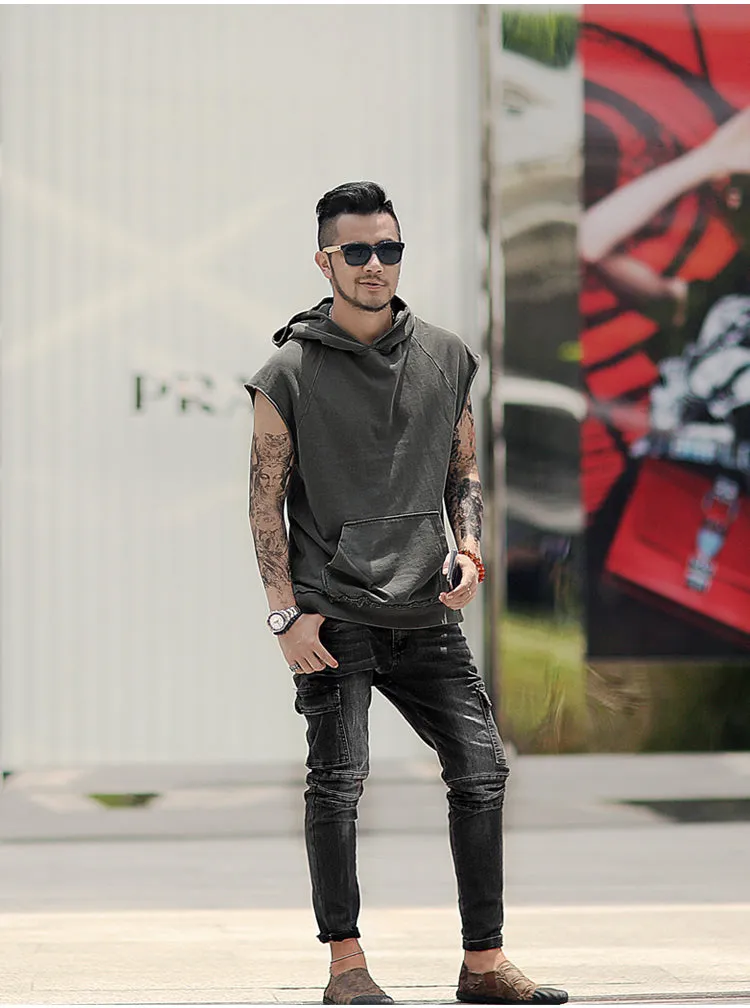 Men's Casual Hooded T-Shirt