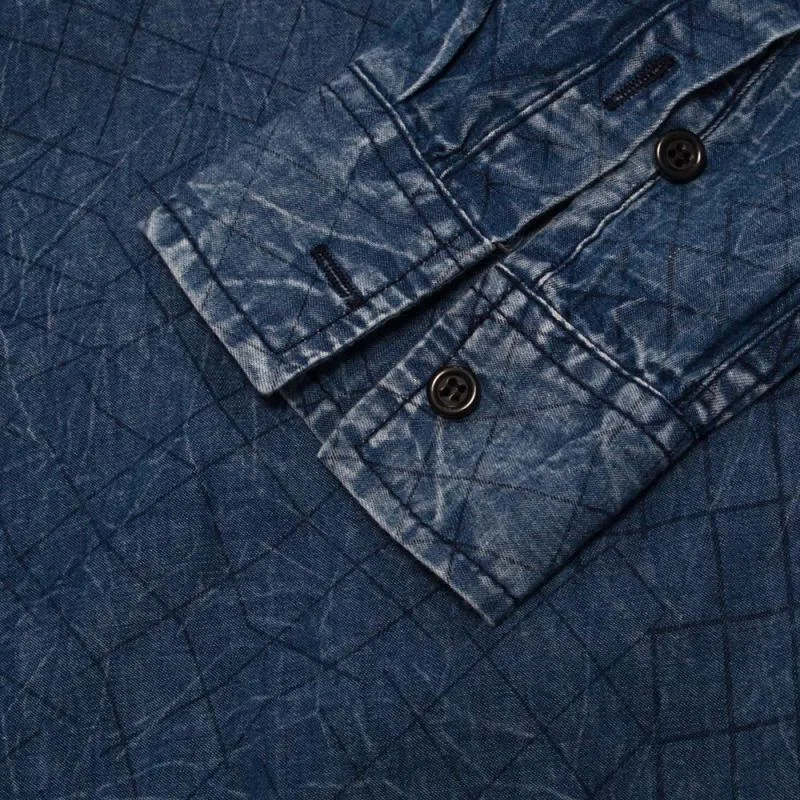 Men's Casual Long Sleeved Denim Shirt | Plus Size
