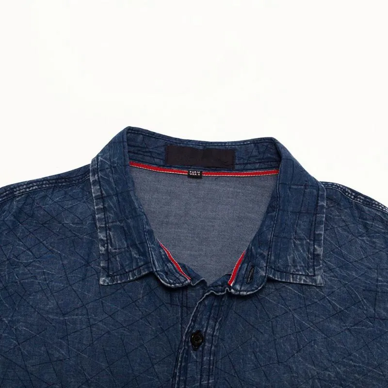 Men's Casual Long Sleeved Denim Shirt | Plus Size