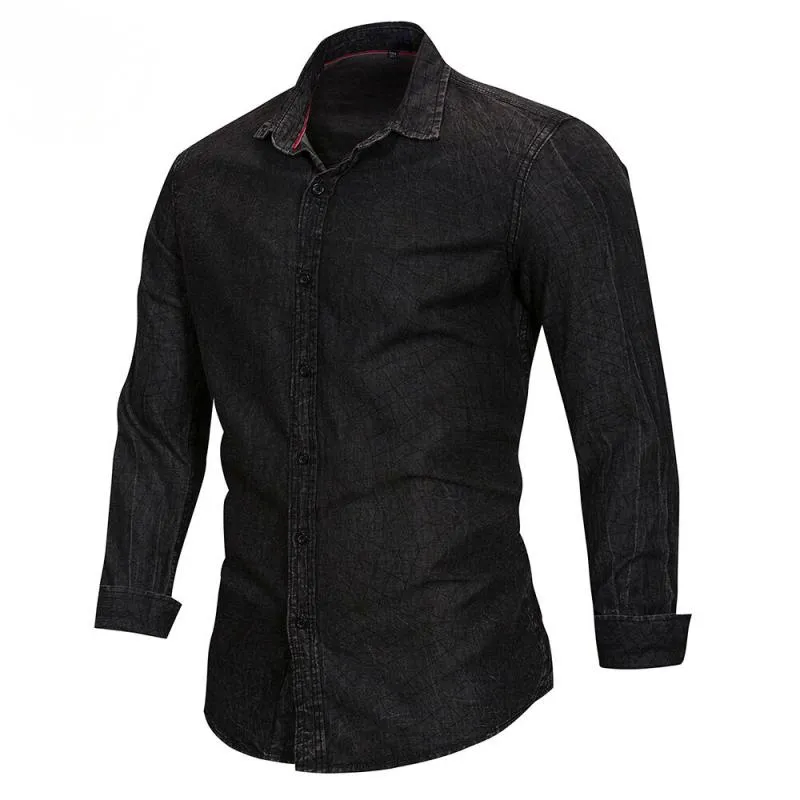 Men's Casual Long Sleeved Denim Shirt | Plus Size