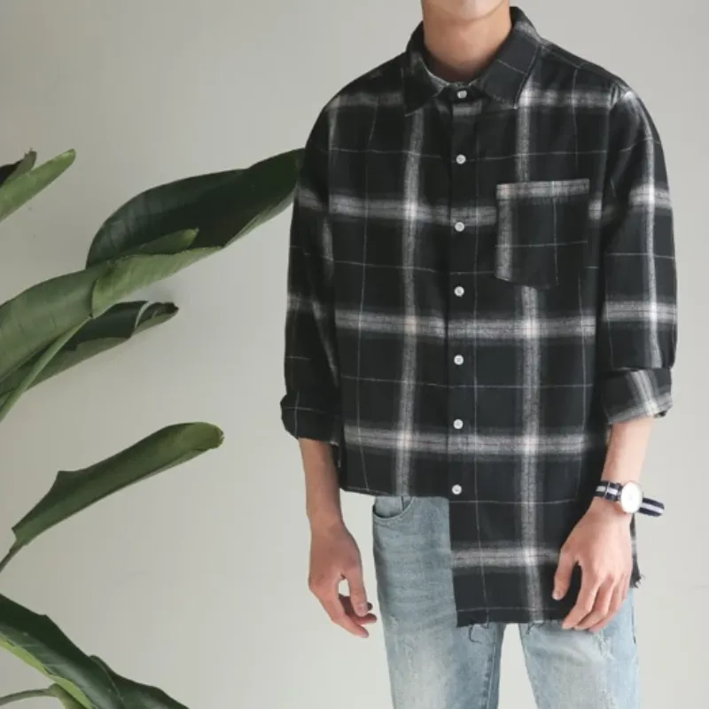 Men's Casual Plaid Flannel Shirt