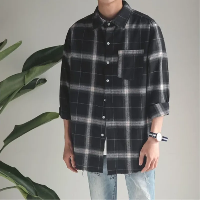 Men's Casual Plaid Flannel Shirt