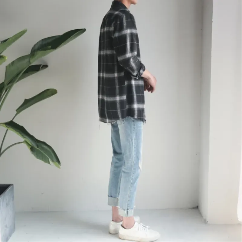 Men's Casual Plaid Flannel Shirt
